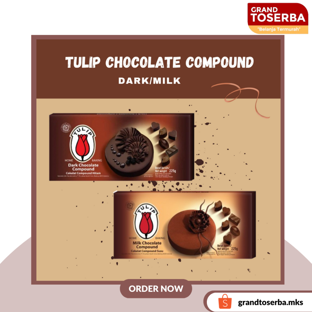 

Tulip Milk / Dark Chocolate Compound 225 Gram