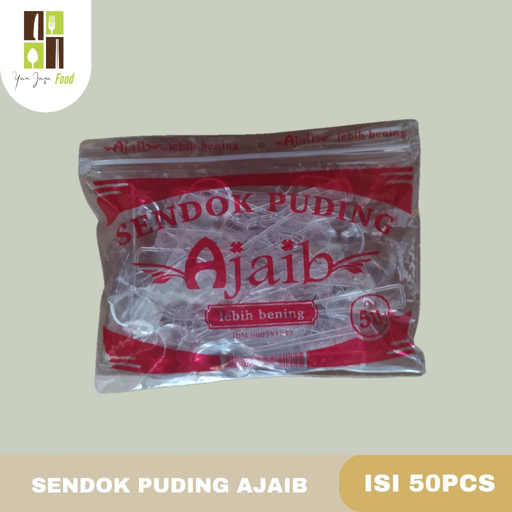 

Ajaib Sendok Pudding / Puding / Agar-Agar / 1 Pack Isi 50 pcs