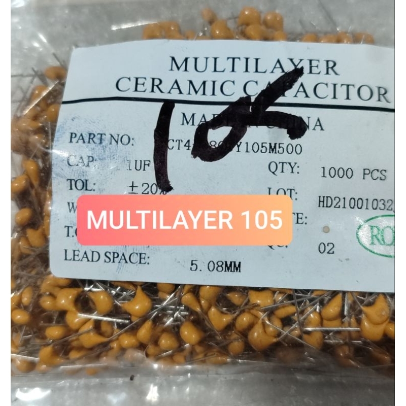 10BUAH MULTILAYER 105 KAPASITOR MULTILAYER CERAMIC 105