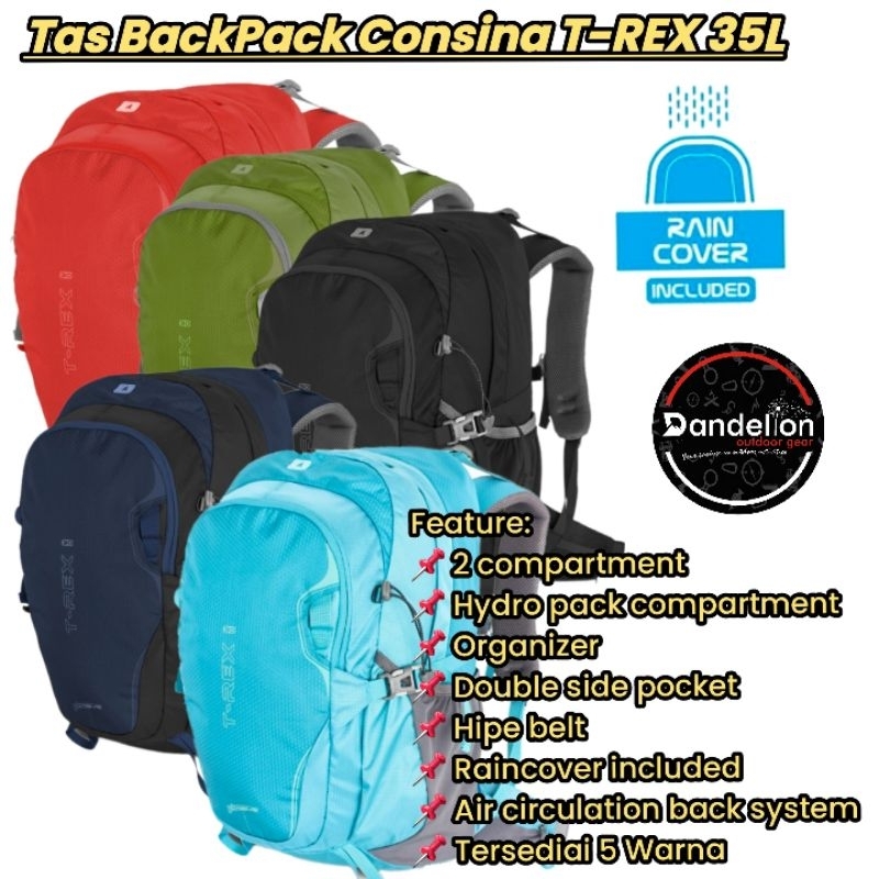 Tas Ransel Backpack Consina T-Rex 35L
