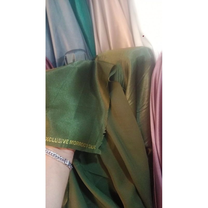 Bahan kain polos  Morocco Silk premium