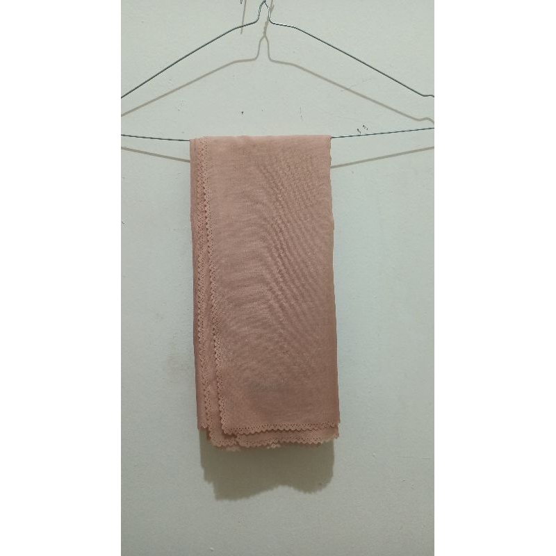 [PRELOVED] Jilbab Segiempat murah warna Abu tua dan peach