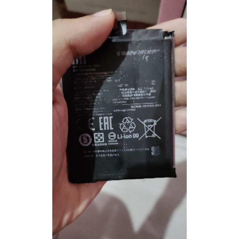 Baterai Redmi Note 8 pro copotan