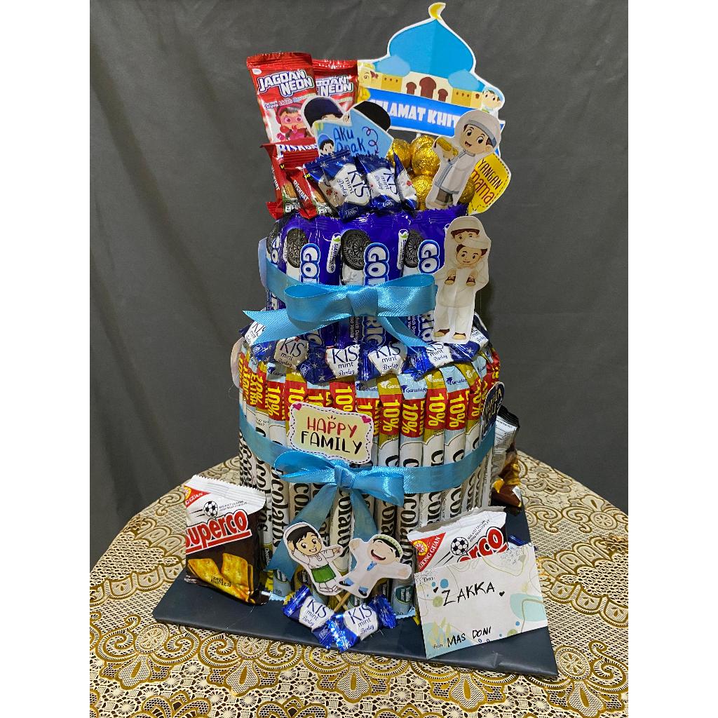 Buket Snack Bucket Jajan Kado Anak Snack Tower Jajan Anak