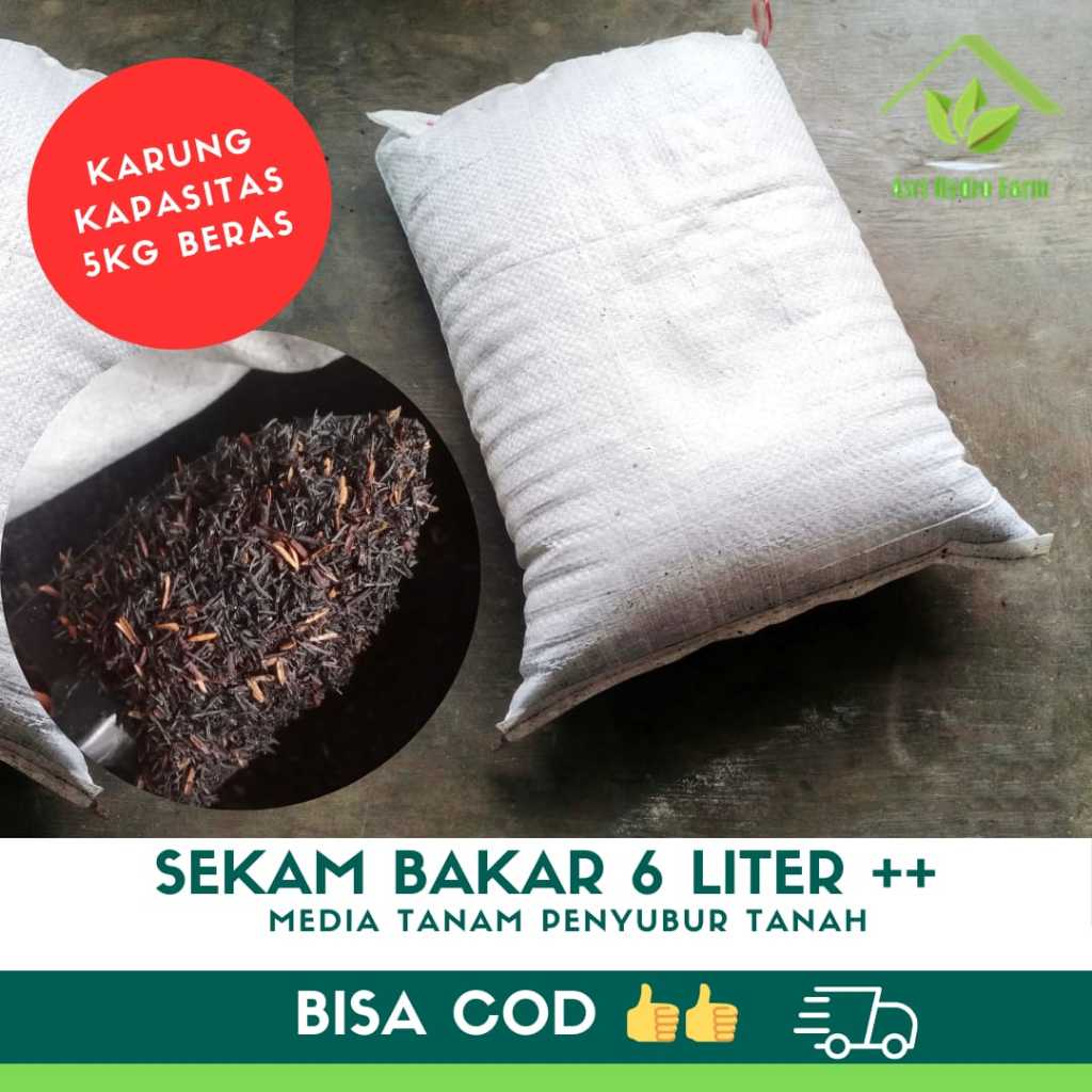 ARANG SEKAM KARUNG arang sekam bakar media tanam