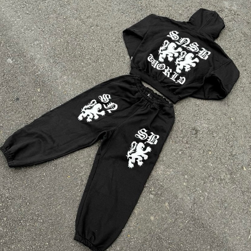 SNSB & DirtyBusniess [100% ORIGINAL] SNSB World Hoodie Black Lion | SNSB Sweatpants Long Black Lion 