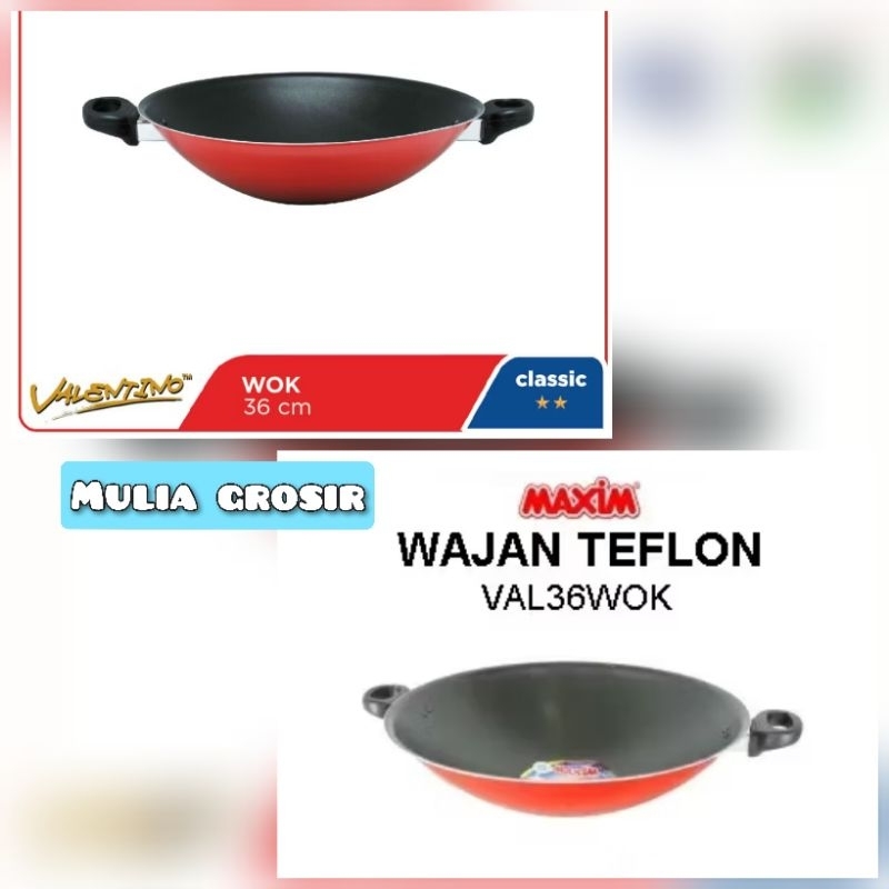 Wajan Maxim 36cm Wok Maxim Valentino 36cm