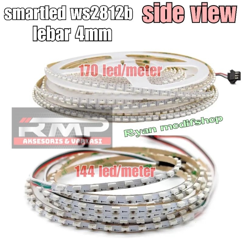lampu led strip ws2812b side view 170 led dan 144 led per meter led rgb ws2812 side View smartled rg