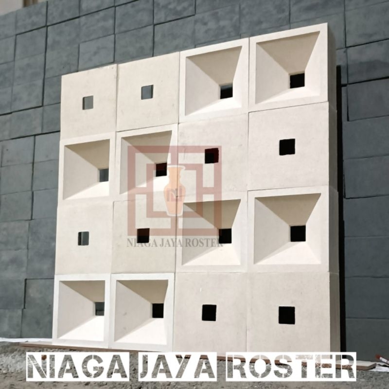 roster beton minimalis, loster beton minimalis, lubang angin roster,  roster lubang angin,  corong