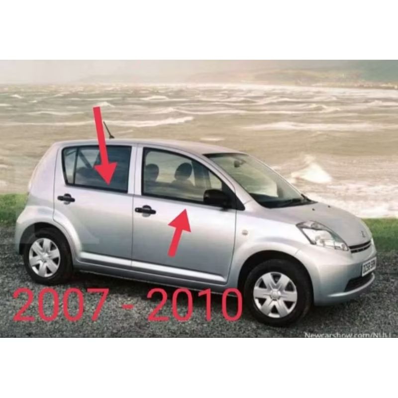 pelipit pintu kaca mobil daihatsu sirion 2007-2010 -hitam