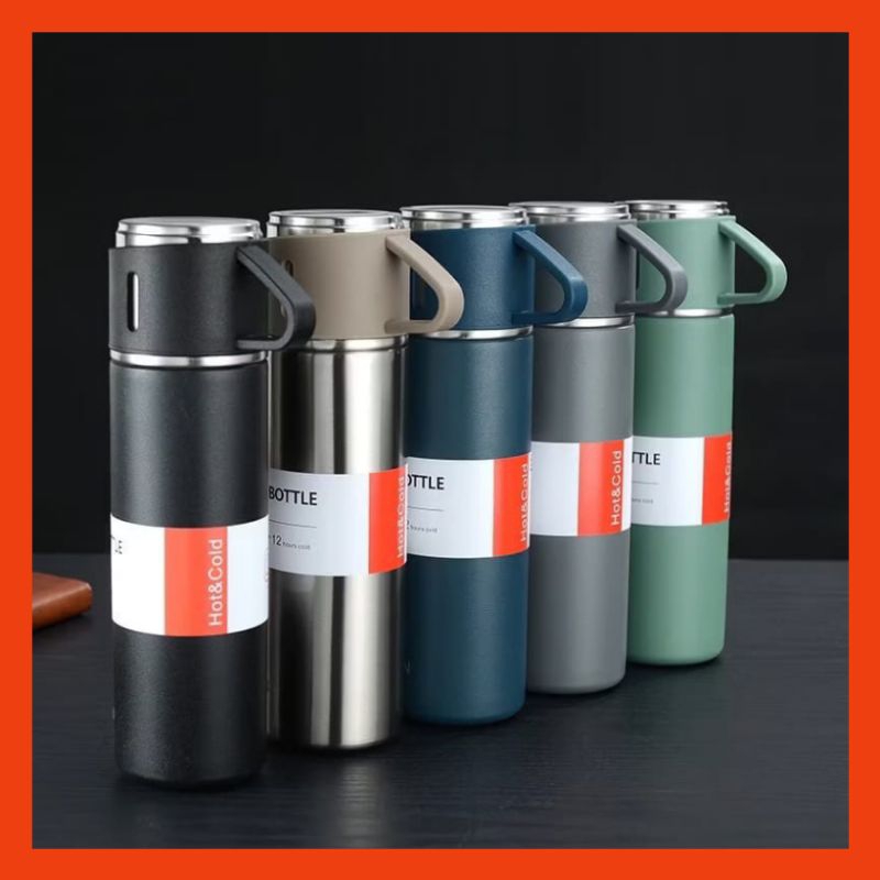 Termos Vacuum Cup Stainless Tahan Panas / Termos Sultan 3 Cangkir