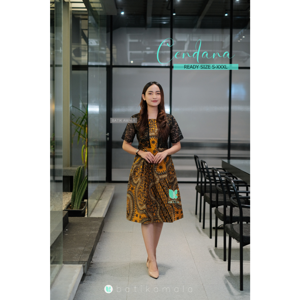 Amala Premium Dress Cendana Brokat