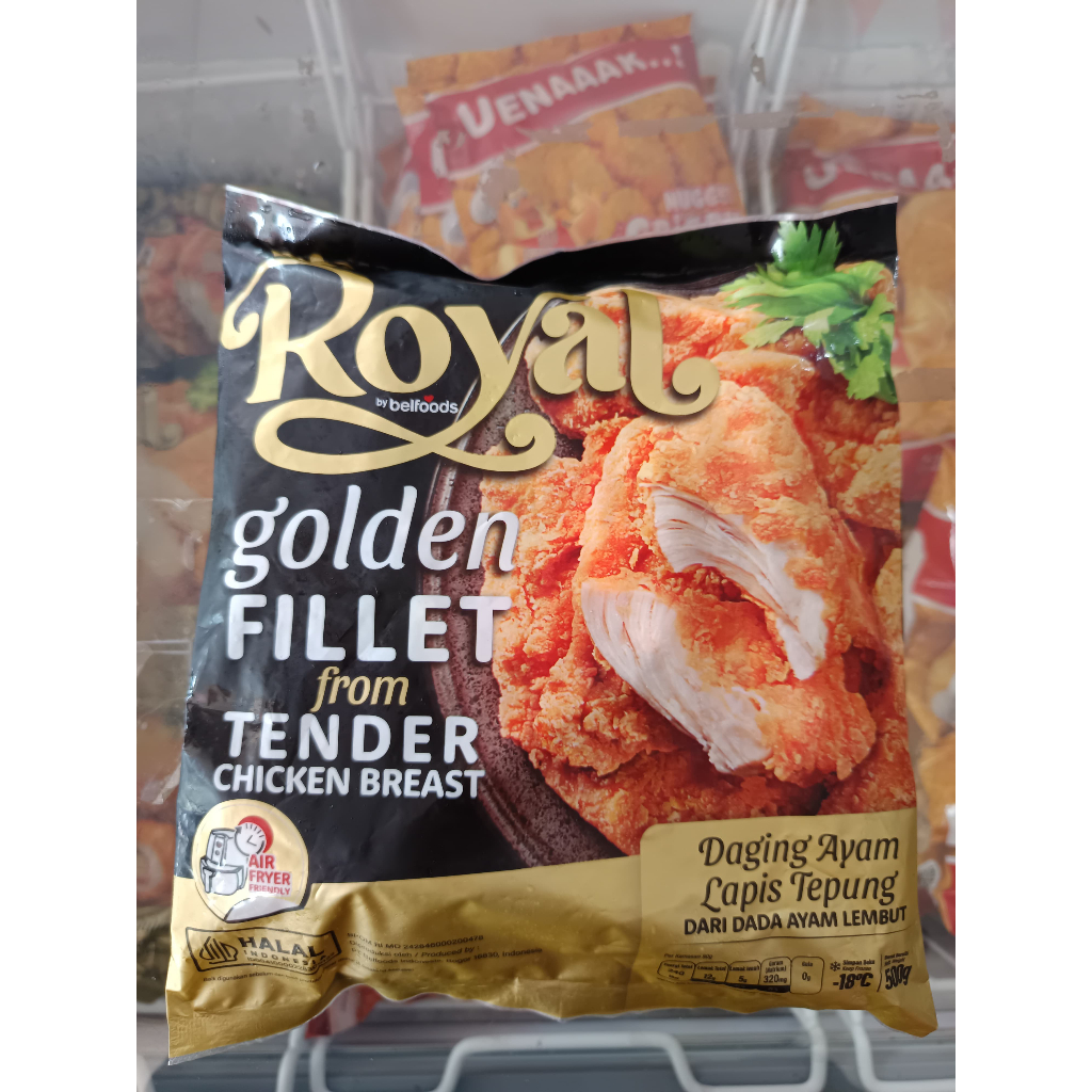 

Royal Golden Fillet Tender Breast Chicken 500gr Dada Fillet Ayam Tepung Marinasi Siap Masak Saji