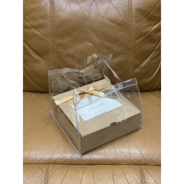 

Tas Mika PVC Full transparan Uk 23x23x23 / Souvenir / Hampers / Totebag Box Nasi Kotak