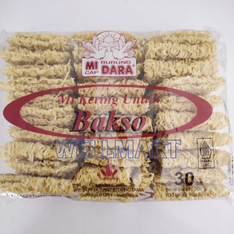 

Mi Burung Dara Isi 30 Pcs 900gr Mie Kering Untuk Bakso Mi Cap Burung Dara
