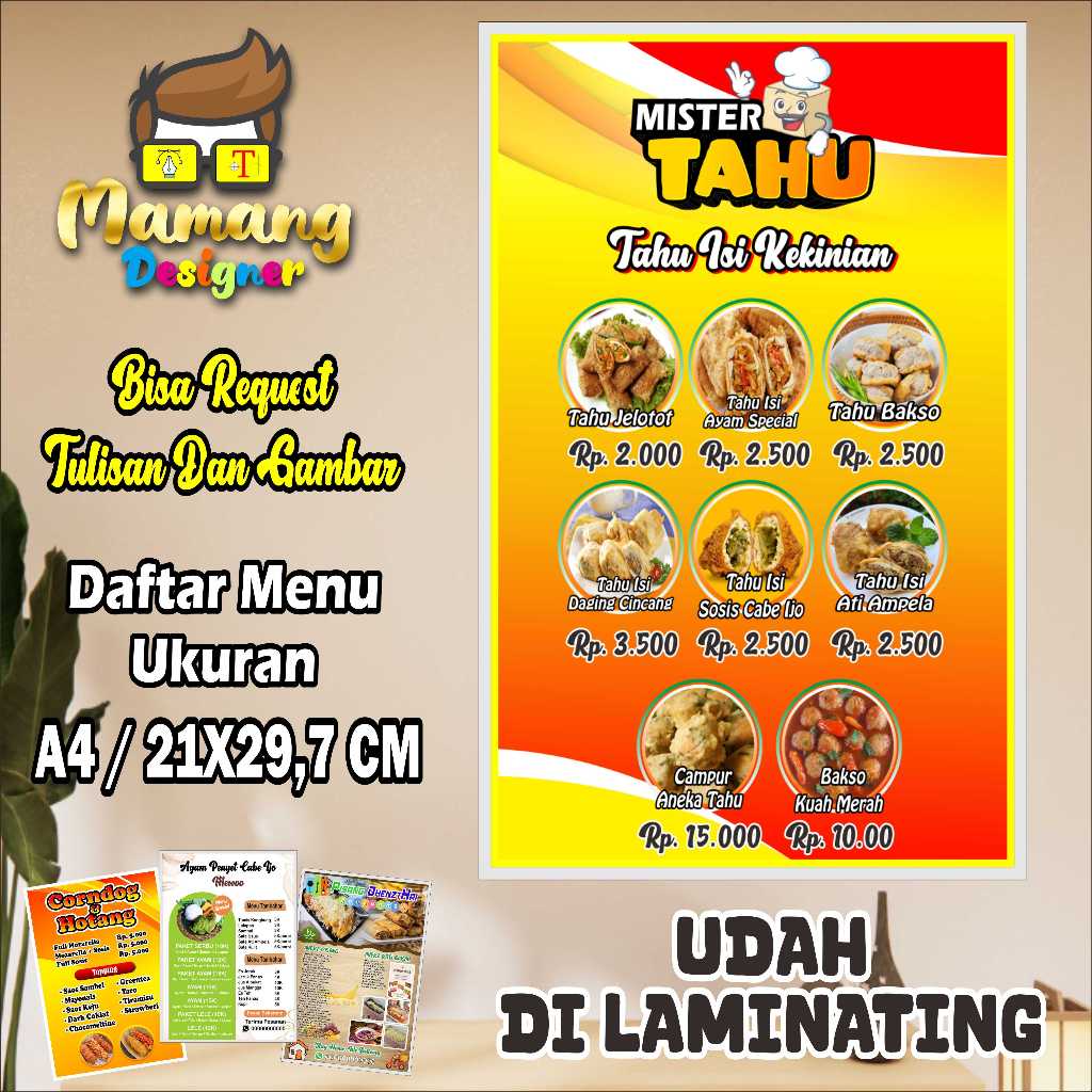 

Cetak Poster Daftar Menu Jajanan Anak Bahan Kuat