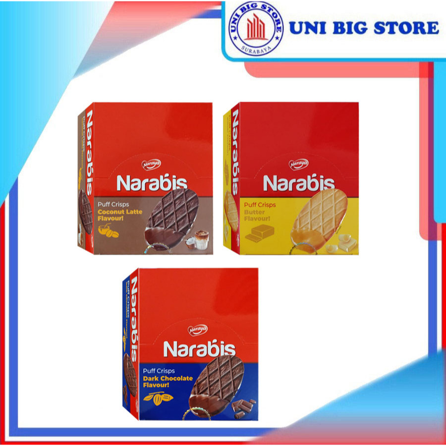 

Naraya Narabis Puff Crisps Butter | Coconut Latte | Dark Chocolate 20 pcs x 21 gr BOX