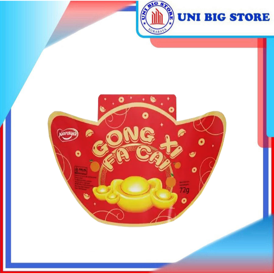 

Naraya Gong Xi Fa Cai Orange Soft Candy 72 gr Permen Lunak Yuan Bao