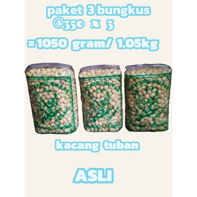 

KACANG TUBAN ASLI PAKET HEMAT 3 BUNGKUS 1 BUNGKUS 350GR