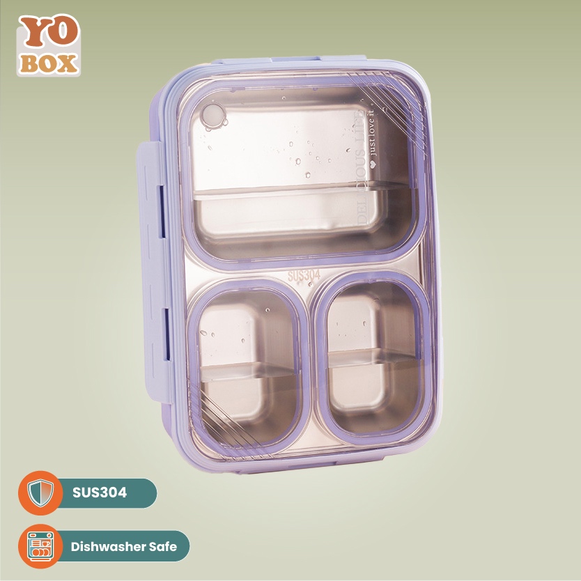 Kotak makan stainless 4 sekat