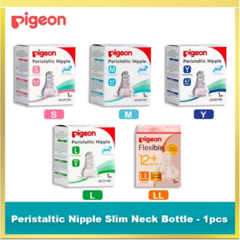 pigeon peristaltic nipple / dot botol pigeon / dot pogeon