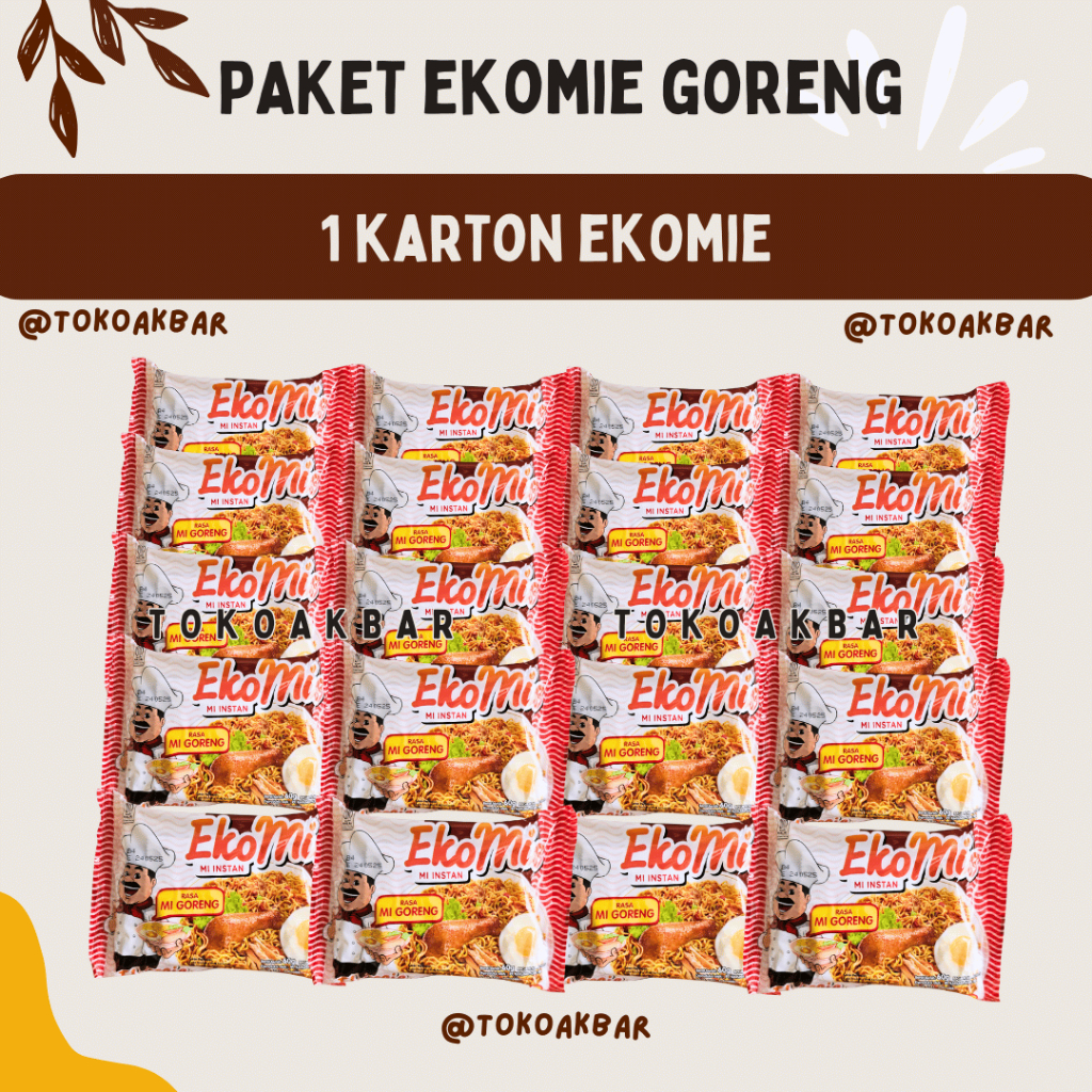 

[ 1 DUS ISI 40 BUNGKUS ] EKOMIE GORENG MIE INSTAN GROSIR MURAH