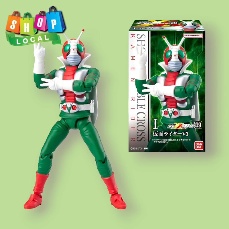 SHODO XX Kamen Rider V3 – Action Figure Original Bandai