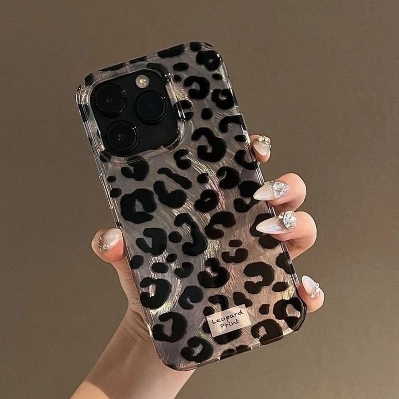 YX116 New clarity Leopard Feather case Hardcase casing hp compatible for VIVO V21E V20 Y73 V25E V27 