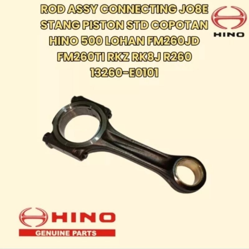 ROD ASSY CONNECTING STANG PISTON JO8E HINO 500 FM260TI BUS RKZ RK8J R260 COPOTAN ASLI 13260-E0101
