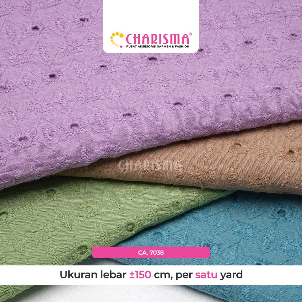 Charisma Kain Allover Tetoron Cotton TA.7038 - Kain Bordir / Allover TC / Lebar 130CM / Harga Per 1 