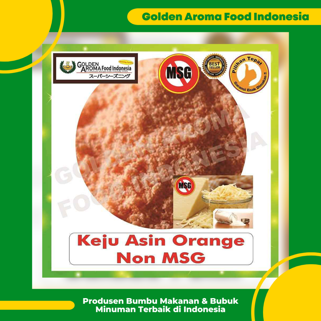 

Bumbu Tabur Rasa Keju Asin (Orange) Non MSG, Jual Bubuk Tabur Keju Asin (Orange) Non MSG Murah GAFI