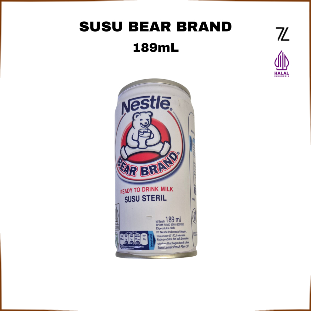 

Susu Bear Brand Kaleng 189mL - Susu Sapi Murni Steril Cap Beruang