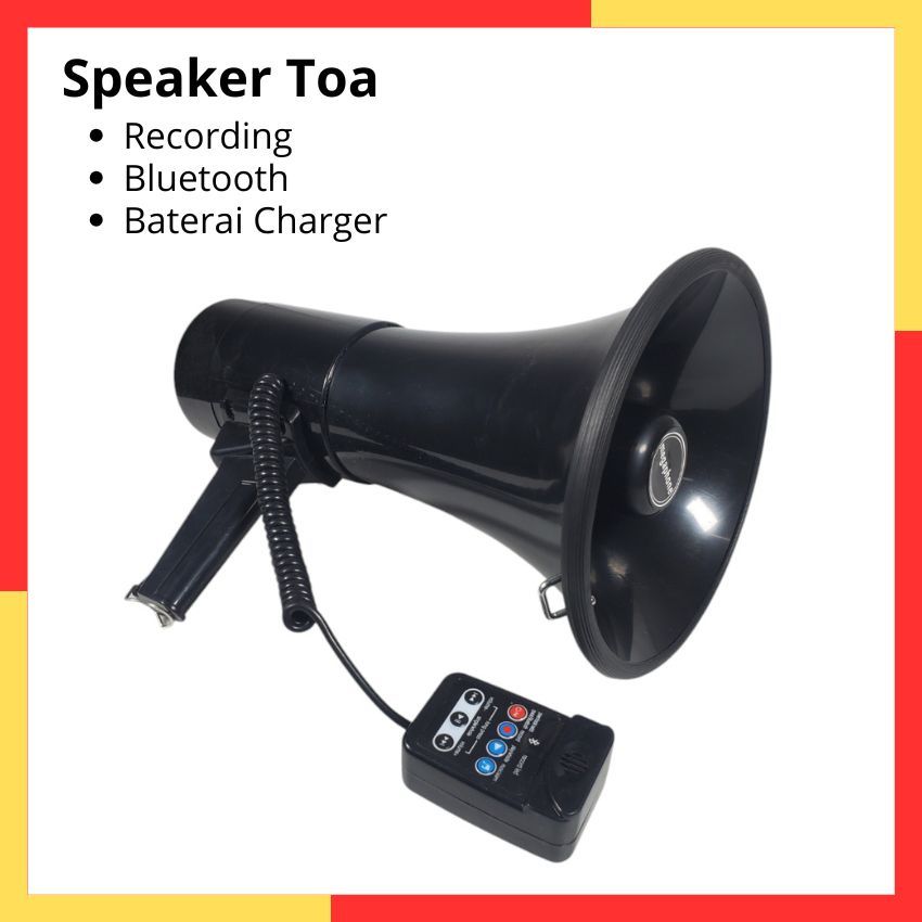 Speaker Toa Bluetooth Outdoor Mini Megaphone Recording 350s MicroSD USB 100W Murah