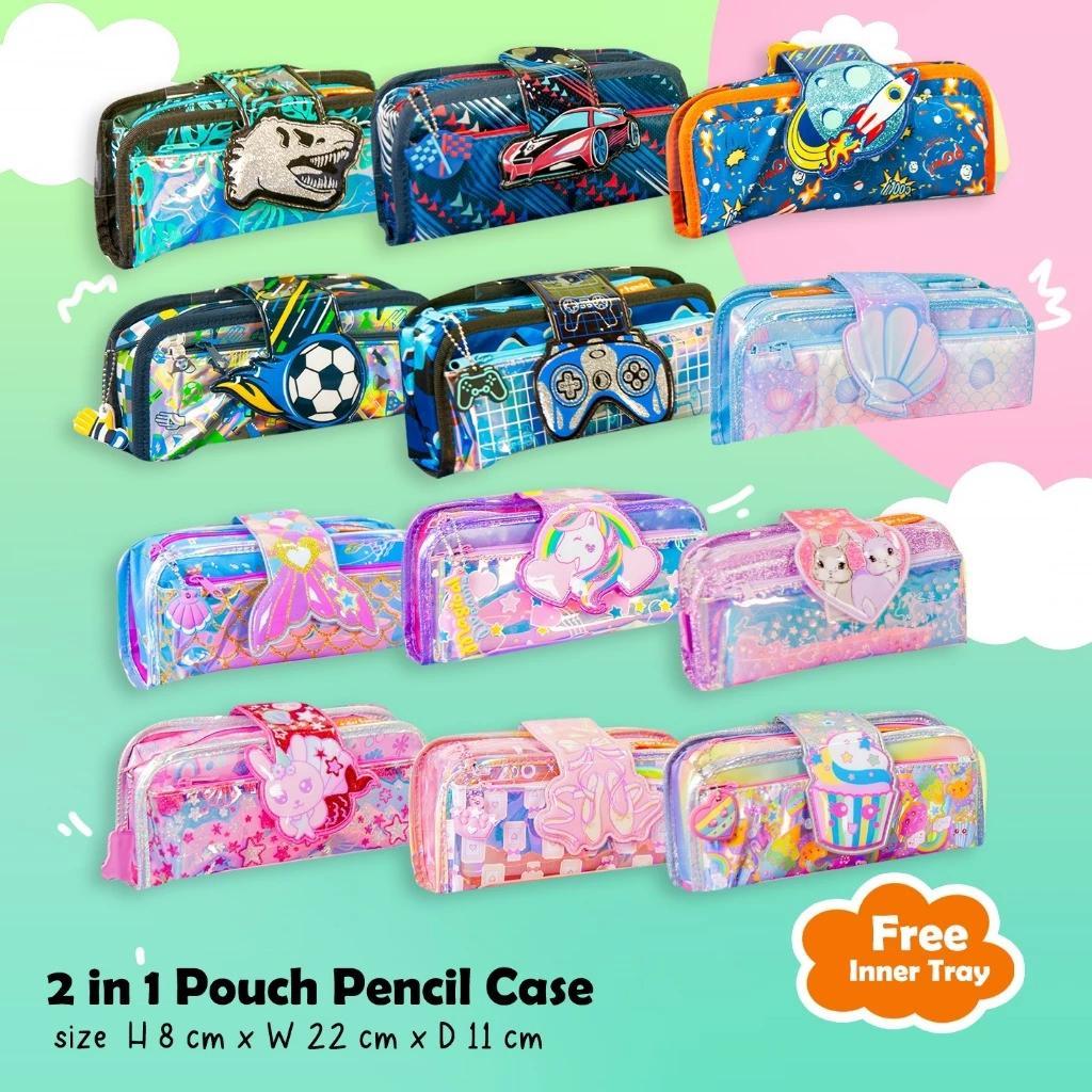 

TIGER FAMILY FUNNY 2-IN-1 PENCIL CASE TEMPAT PENCIL ANAK ANIMAL