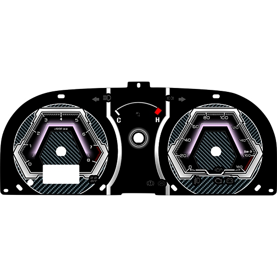 Custom Speedometer Mobil Grand Max Blue Techno