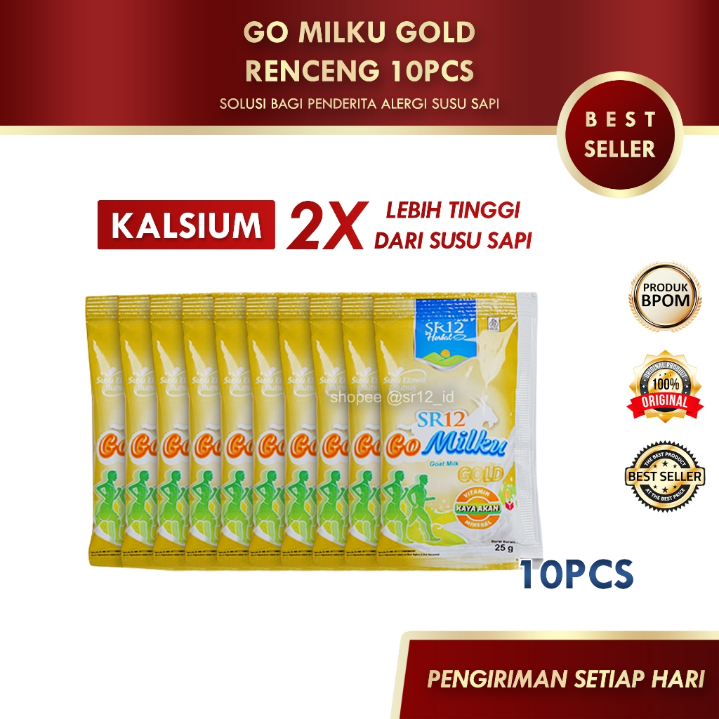 

GO MILKU GOLD RENCENG 10PCS SR12 / GOMILKU SR12 / SUSU KAMBING ETAWA SR12