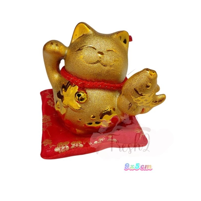 patung kucing hoki emas 9cm / patung kucing / pajangan kucing