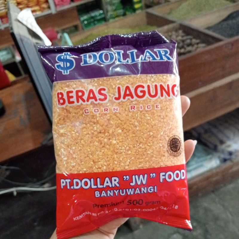 

Beras jagung 500gr merk dollar asli banyuwangi