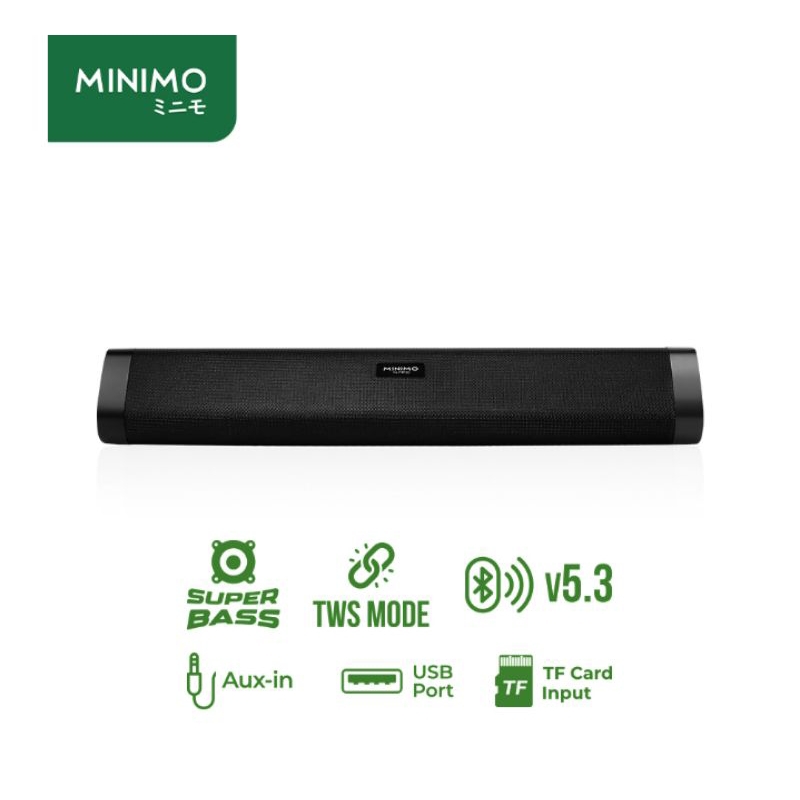 MINIMO SL03  SPEAKER BLUETOOTH SOUNDBAR SUPERBASS ( POSTEL & SNI CERTIFIED )