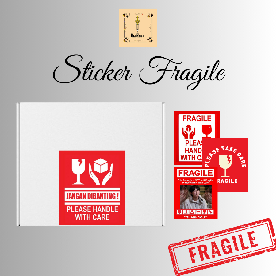 

Sticker Fragile Persegi Stiker Pecah Belah Pengiriman Paket Box Bahan Chromo