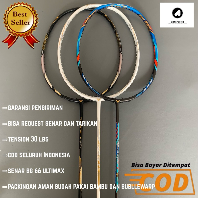 Raket trusther f raket head heavy dengan tension 30 lbs raket berkulaitas