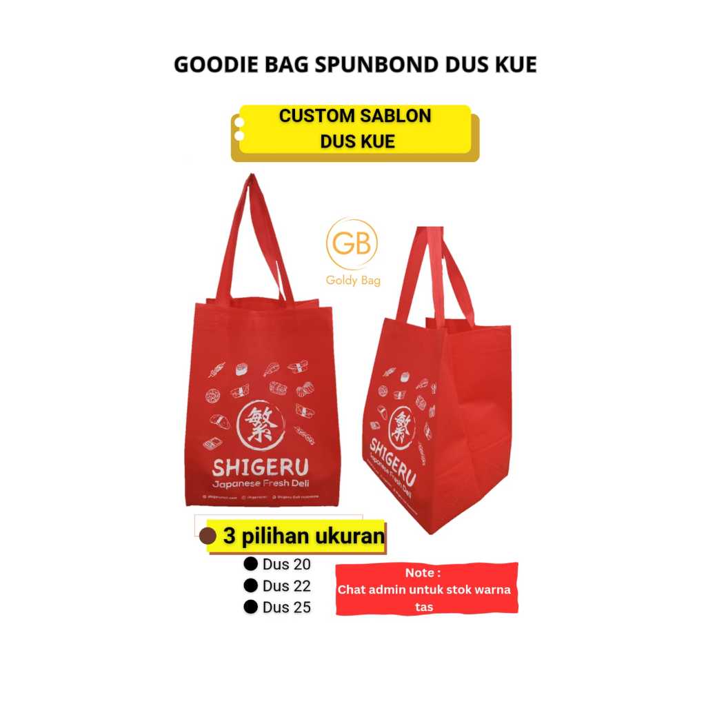 

TAS GOODIE BAG CUSTOM SABLON MODEL BOX NASI / DUS KUE