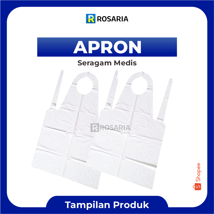 APRON MEDIS PLASTIK Celemek Waterproof Anti Air Terjangkau