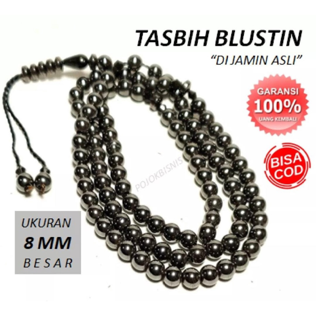 tasbih batu bustin hitam ori tasbih bustin panjang 6mm tasbih bustin isi 99 tasbih batu asli