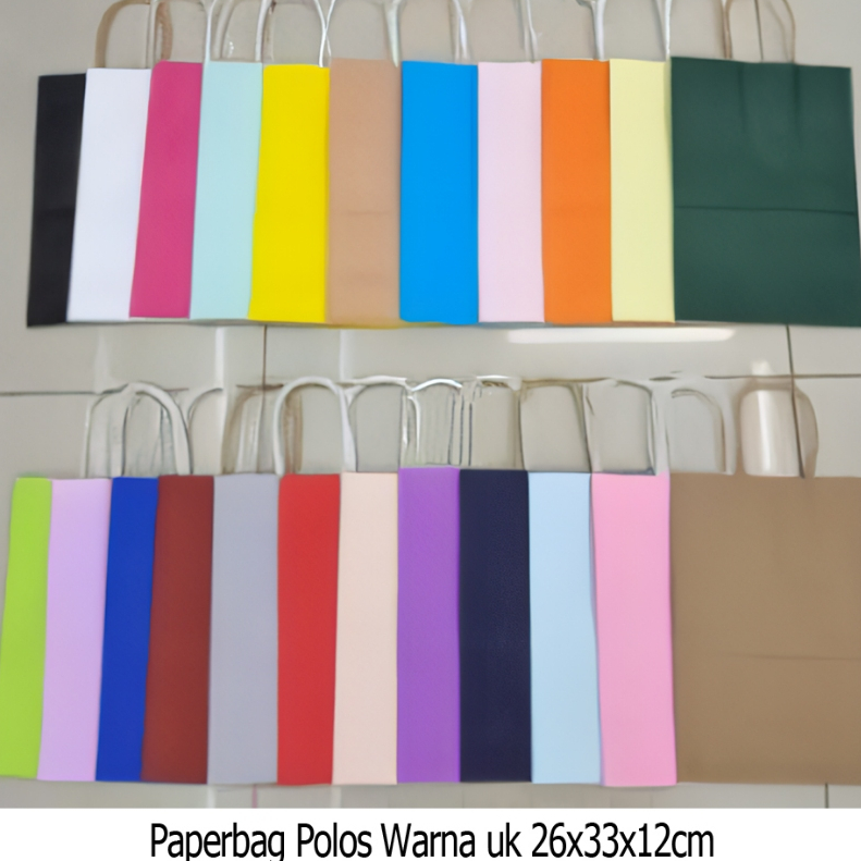 

Murah!! (1Pcs) Paperbag Polos Warna, goodie bag, gift bag, paperbag polos, tas kado