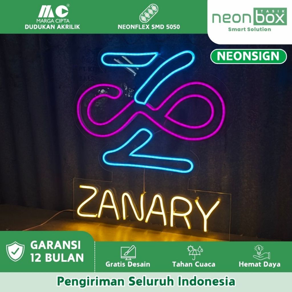 Neon Sign Anime Custom Neon Sign Game Free Desain Neon Sign Flex Custom Nama LED Berkualitas Tinggi 