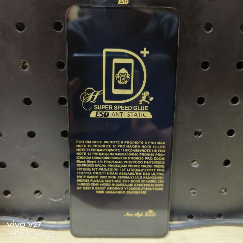 TG REDMI NOTE 9 PRO TEMPERED GLASS CLEAR ESD FULL