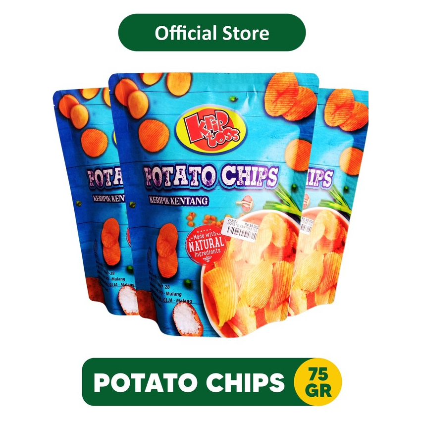 

Potato Chips - Keripik Kentang Renyah 75gr | Oleh Oleh Khas Batu Malang - 273002