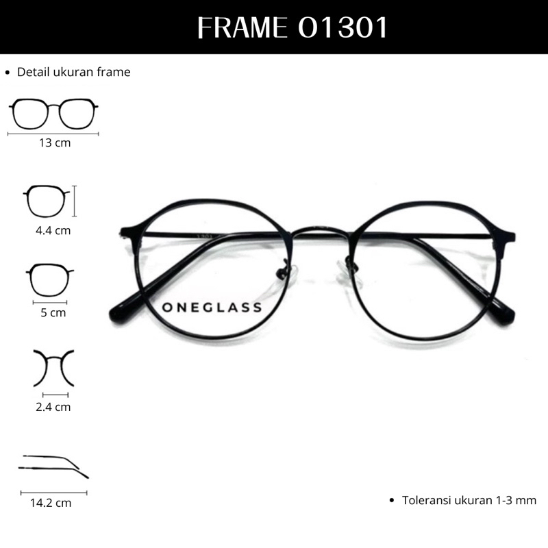 𝗢𝗻𝗲𝗴𝗹𝗮𝘀𝘀 - Frame Kacamata O1301 Unisex