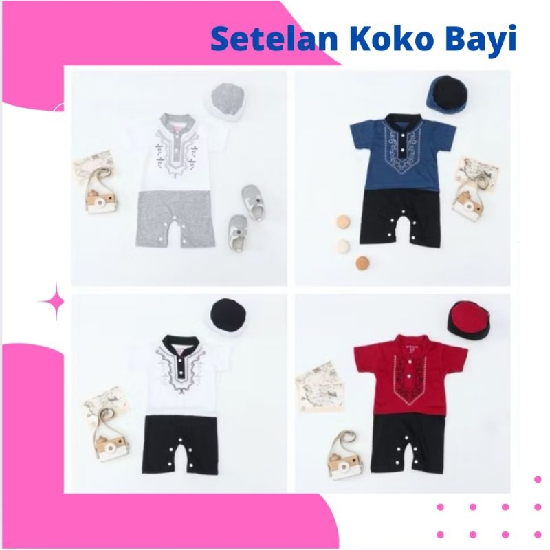 Setelan Koko Bayi/Romper koko bayi / Romper bayi koko Bordir/Jumper Koko bayi